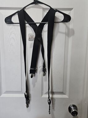 Hold Up Classic Black Men's Suspenders -Nee With Tags NWT